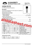 A1015 데이터시트(PDF) - Hi-Sincerity Mocroelectronics A1015 데이터시트(PDF)