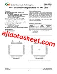G1575 Datasheet(PDF) - Global Mixed-mode Technology Inc G1575 Datasheet(PDF)
