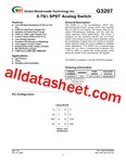 G3207 데이터시트(PDF) - Global Mixed-mode Technology Inc G3207 데이터시트(PDF)