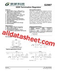 G2987 Datasheet(PDF) - Global Mixed-mode Technology Inc G2987 Datasheet(PDF)