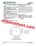 G2018 데이터시트(PDF) - Global Mixed-mode Technology Inc G2018 데이터시트(PDF)