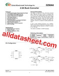 G5644 데이터시트(PDF) - Global Mixed-mode Technology Inc G5644 데이터시트(PDF)