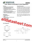 G9292 Datasheet(PDF) - Global Mixed-mode Technology Inc G9292 Datasheet(PDF)