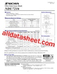 NDU7216-E 데이터시트(PDF) - NICHIA CORPORATION NDU7216-E 데이터시트(PDF)