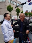 [포토]이인제, 논산 택시 승강장을 찾아 택시기사분 격려