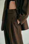 [ANTHESE아떼즈]anthese Moi wide turnup slacks, classic brown [W CONCEPT]