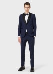 Slim-fit tuxedo dress in end-on-end mohair | Man | Emporio Armani Slim Fit Tuxedo Dress In End On End Mohair for Men | Emporio Armani