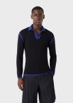 Armani Sustainability Values virgin-wool long-sleeved polo shirt | GIORGIO ARMANI Man