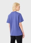 Organic jersey T-shirt with Armani Sustainability Values shiny oversized eagle | EMPORIO ARMANI Woman