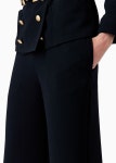 Technical seersucker trousers with darts | EMPORIO ARMANI Woman