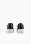 Tumbled leather sneakers | EMPORIO ARMANI Woman