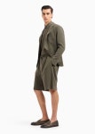 Upton line single-breasted jacket in pure linen canvas | GIORGIO ARMANI Man