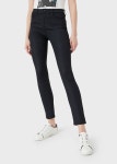 J20 Leather-look, stretch-denim, high waist, super skinny-leg jeans | EMPORIO ARMANI Woman
