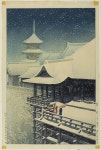 Spring Snow at Kiyomizu Temple, Kyoto (Haru no yuki [Kyoto Kiyomizu]) | The Art Institute of Chicago