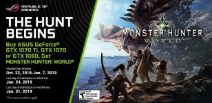	ASUS THE HUNT BEGINS: MONSTER HUNTER: WORLD Game Bundle Promotion ASUS THE HUNT BEGINS: MONSTER HUNTER: WORLD Game Bundle Promotion