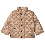 Burberry - Beige Mini Lyle Quilted Jacket - Babyshop.com