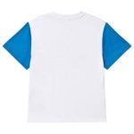 Stella McCartney Kids - Blue and White Stella Sports Branded Tee - Babyshop.com