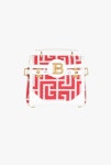 HIGH SUMMER CAPSULE Bicolor Red Jacquard B Buzz 23 Bag With White Leather Panel for Women - Balmain.com