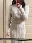 우아한 그녀, 감성 오피스룩 베니토 촉감이 보들보들해서 받았을때 가격대비 좋다고생각했어요~ 근데 니트치마는 역시 말라상품 사용후기 (후기... 