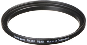 Heliopan 54-58mm Step-Up Ring (#181) 700181 B&H Photo Video Heliopan 54-58mm Step-Up Ring (#181)