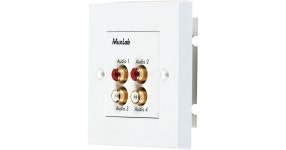 MuxLab Quad Audio Wall Plate Balun (UK) 500033-WP-UK B&H Photo MuxLab Quad Audio Wall Plate Balun (UK)