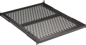Black Box 1 RU 19 Rackmount Fixed Vented Shelf RM399-R2 B&H Black Box 1 RU 19 Rackmount Fixed Vented Shelf