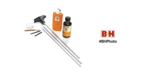 Hoppes Rifle Cleaning Kit with Aluminum Rod for .22, .222, U22B... 223, .224, .225, .243, .25, .25-06, and .257 (Clamshell Packaging)