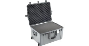 Pelican 1637AirWF Wheeled Hard Case with Foam 016370-0001-180 Pelican 1637AirWF Wheeled Hard Case with Foam Insert (Silver)