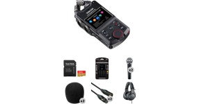 Float 6-Channel Multitrack Field TASCAM Portacapture X6 32-Bit Float 6-Channel Multitrack Field Recorder with 2-Person Podcasting Kit