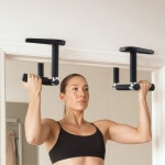 Everfit Pull Up Bar Dip Station Multi Gym 150kg Home Power Station Black Red | BIG W