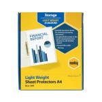 300pc Marbig Lightweight A4 Ring Binder Sheet Protectors/Filing Pocket Clear | BIG W