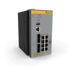 Allied Telesis 8x 10/100/1000T POE+ ports 4x 100/1000X SFP Advanced L3 industrial switch DC power supplies Requires purchase of... 