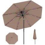 Costway Patio Offset Umbrella Base Stand Outdoor Metal Parasol Holder w/Wheels Heavy Duty Black | BIG W