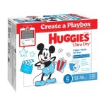 Huggies Girls Ultra Dry Nappies Size 5 Walker (13-18kg) 132 Nappies | BIG W