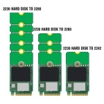 NGFF M.2 SSD Solid State Drive Adapter Converter from 2230 to 2242 2280 Transfer Expansion Bracket Extension Rack Riser Card for... 