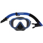 2pc Mirage Crystal Snorkelling/Swimming Mask & Snorkels Set Blue | BIG W