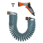 Gardena G4647 Garden Spiral Compact Durable Water Hose w/Nozzle Set 9mm x 10m | BIG W
