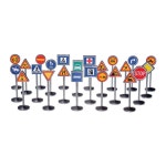 24pc Plasto Road Traffic Signs Educational Learning Play Kids/Children Toy 1y+ | BIG W