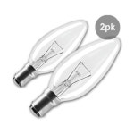 Sansai GL-AB1525 B15 25W Small Bayonet Global Warm White Candle Light 2 Pack | BIG W