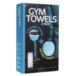 2PK Jason Sports Gym Drying/Cooling Outdoor Towel Set w/ Reusable Tube Aqua | BIG W