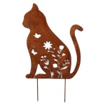Curious Cat Garden Stake 46cm Home/Garden Decor Outdoor Ornament | BIG W