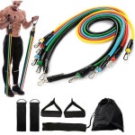 11PCS Latex Yoga Strap Resistance Bands Exercise Gym Home Tube Fitness Elastic | BIG W