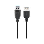 Goobay USB 3.0 SuperSpeed Extension Cable for Laptop/TVs/Smartphone/Printer/PlayStation 4 - Black | BIG W