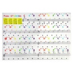 4 in 1 Universal Piano Learner Music Keyboard Sticker 37/49/61/88 Key Note | BIG W