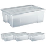 4x Italplast Storage Box Container Bin with Lid - 10 Litre | BIG W