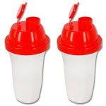 2x Protein Shaker Bottle Set – 3-in-1 Smart Blender Mixer Cup for Gym & Fitness | BIG W