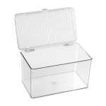 Clear Acrylic Storage Box Hinged Lid Case Jewellery Organiser Container L | BIG W