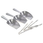 6 Pack Lolly Bar Pack - 3 Sugar Tongs - 3 Flat Scoops | BIG W