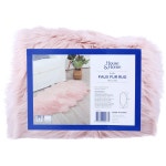 		House & Home Faux Fur Rug - Blush | BIG W House & Home Faux Fur Rug - Blush