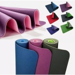 TPE Yoga Mat Eco Friendly Fitness Gym Exercise Pilates Non Slip Dual Layer | BIG W